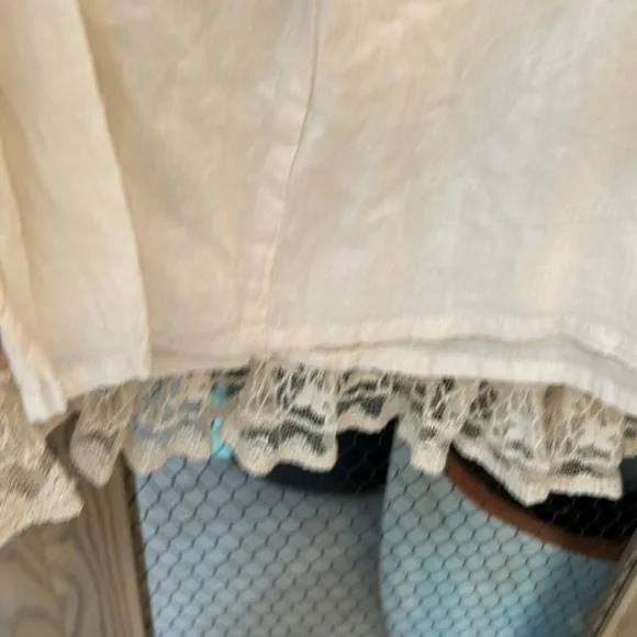 Multiples Cream Lace Tiered Maxi Skirt - Picture 10 of 11